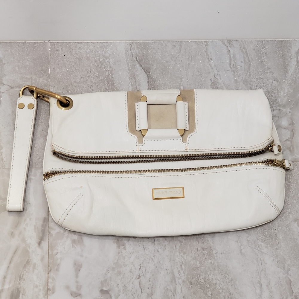 Jimmy Choo White Calfskin Low Top Sneakers